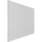 Ekena Millwork 48H x 3/4T Adjustable PVC Slat Wall Panel Kit w/ 3W Slats, Unfinished contains 15 Slats SWP60X48X0750UN - alternate 4
